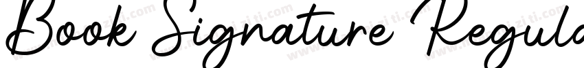 Book Signature Regular字体转换